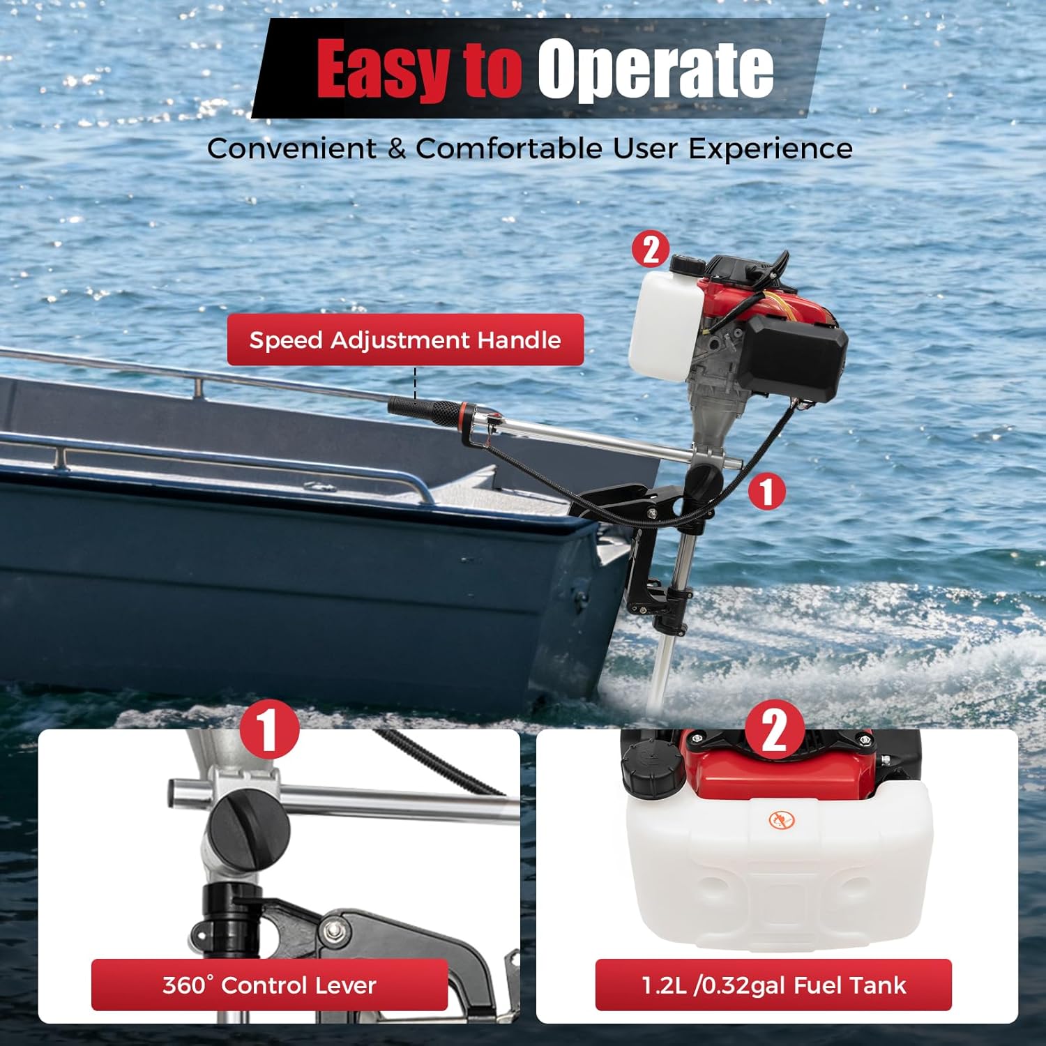 Fishing Boat Outboard Motor - Motore fuoribordo da 4 CV, motore